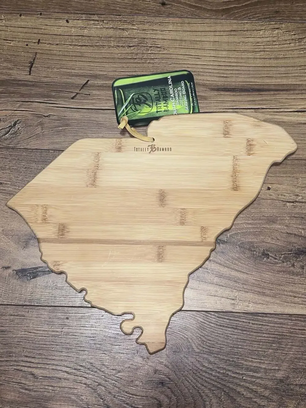 Totally Bamboo SC State Shaped Bamboo Cutting & Serving Board